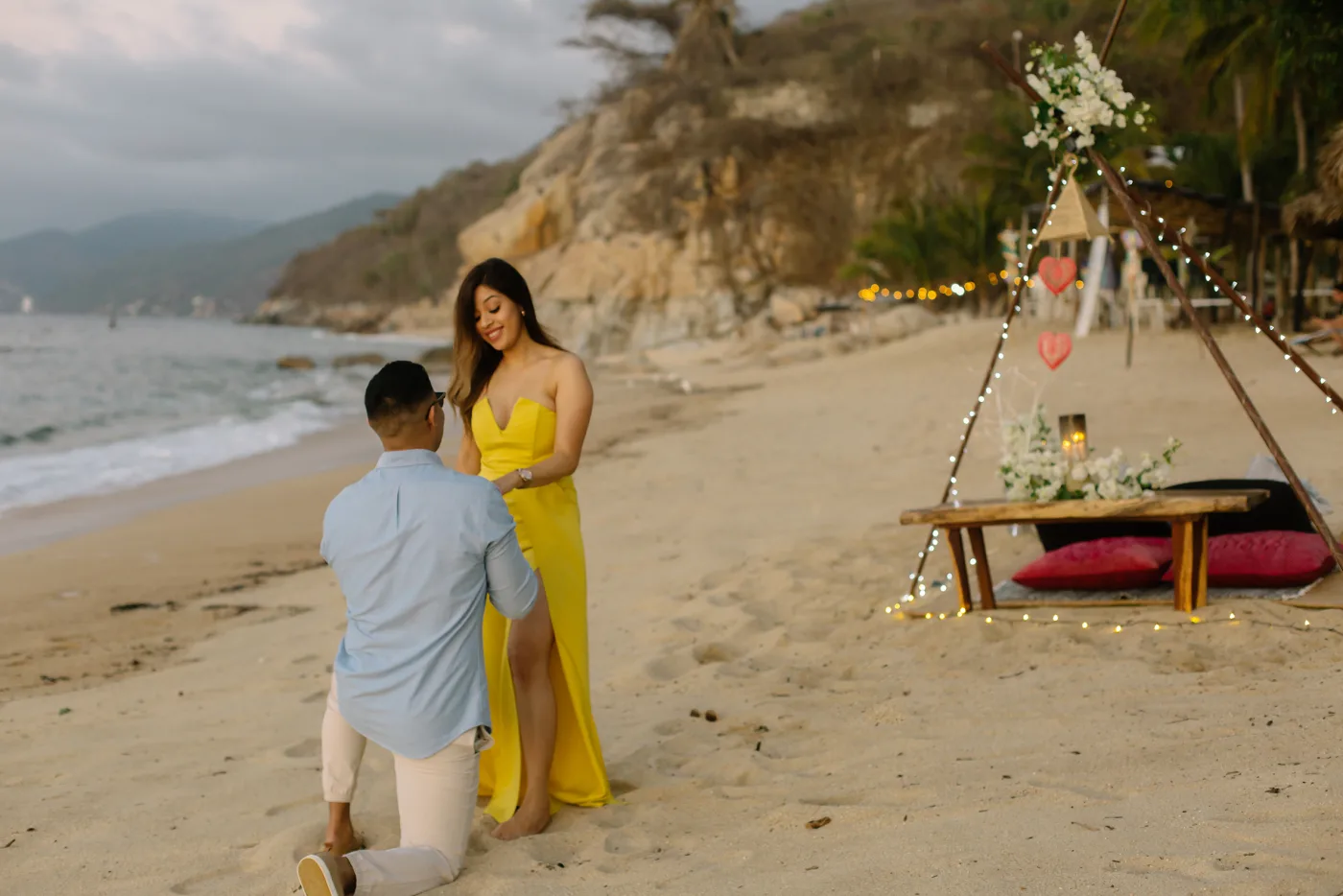 Private dinner on the beach at Amaca Beach