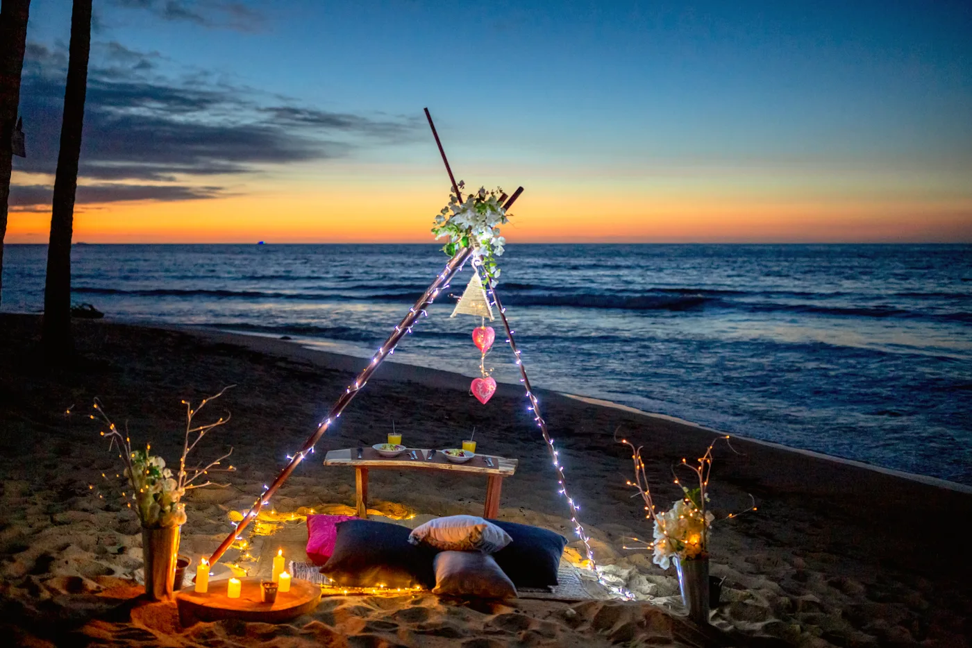 Night experience by the sea at Amaca Beach